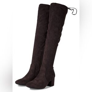 Sugar Ollie Choc Brown Boots Micro Suede 6M New